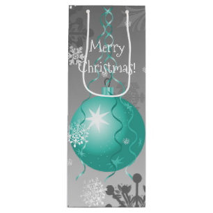 Teal Finare jul Ornament Gift Bag