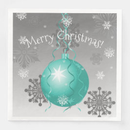 Teal Finare jul Ornament Pappersservett
