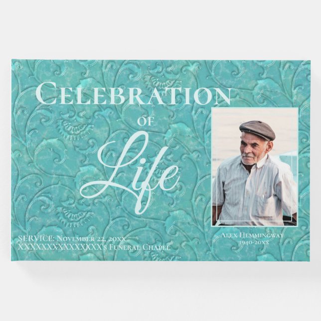 Teal Firande of Life Photo Guest Bok (Framsida)