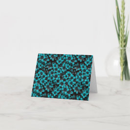 Teal Floral Thank You Card Tack Kort