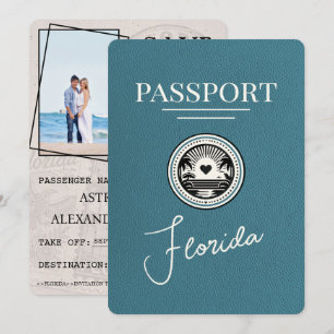 Teal Florida Passport Spara datum Datumet