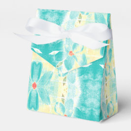 Teal Flowered Bröllop Presentaskar