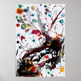TEAL FLOWERS! POSTER