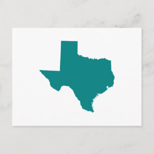 Teal for Texas Vykort