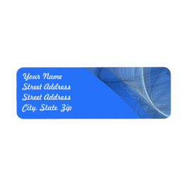 Teal Fractal Background-Returadress-etikett Returadress Etikett