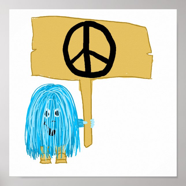 Teal Fredstecken Poster (Framsidan)