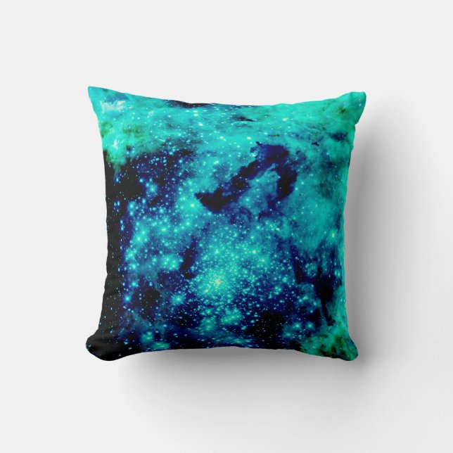 Teal Galaxy Kudde (Framsida)