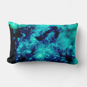 Teal Galaxy Lumbarkudde