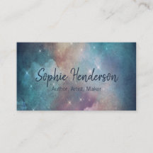 Teal Galaxy och Navy Blue Artistic Author