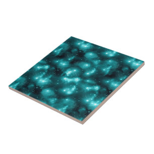 Teal Galaxy Series Design 3 Kakelplatta