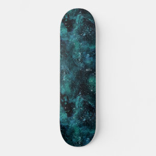 Teal Galaxy Series Design 4 Mini Skateboard Bräda 18,5 Cm