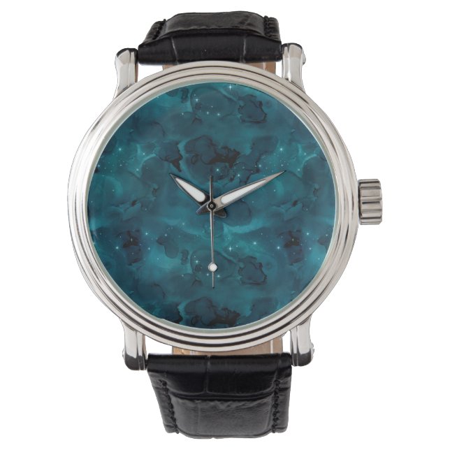 Teal Galaxy Series Design 5 Armbandsur (Framsida)