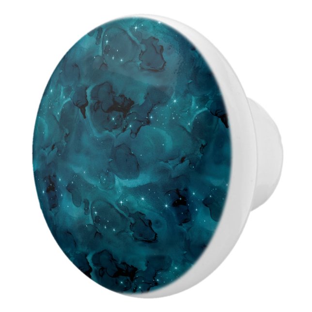 Teal Galaxy Series Design 5 Knopp (Höger)