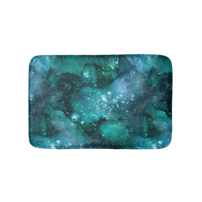 Teal Galaxy Series Design 6  Badrumsmatta (Framsidan)