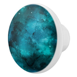 Teal Galaxy Series Design 7 Knopp