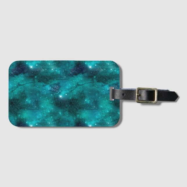 Teal Galaxy Series Design 8 Bagagebricka (Framsida horisontal)