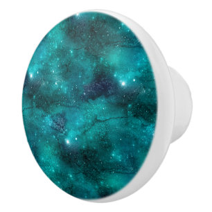 Teal Galaxy Series Design 8 Knopp
