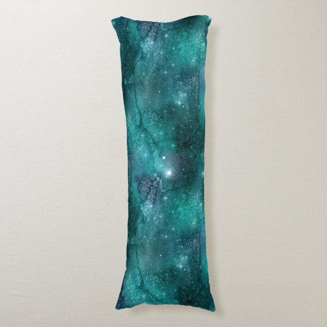 Teal Galaxy Series Design 8 Kroppskudde (Framsidan Vertikal)