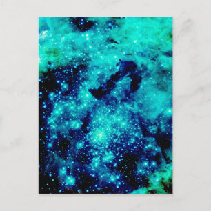 Teal Galaxy Vykort
