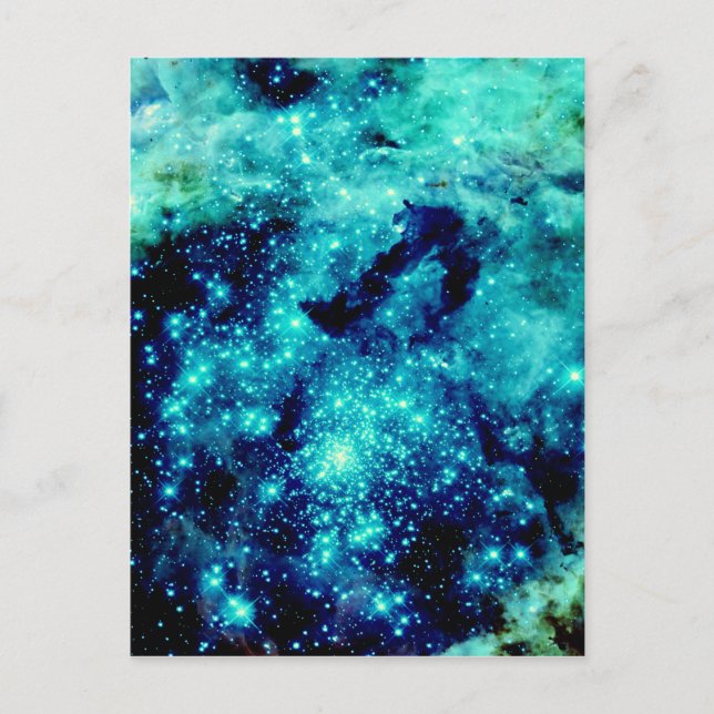 Teal Galaxy Vykort (Framsida)