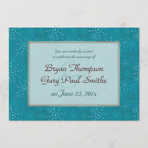 Teal Galaxy WEDDING-inbjudan Inbjudningar