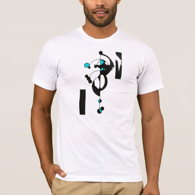 Teal Geo Design Manar-Shirt Tee (Framsida)