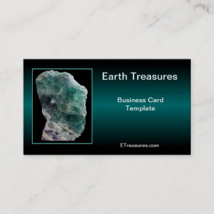 Teal Geode Minerals Agates Crystals Visitkort