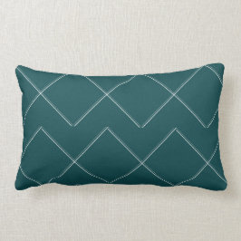 Teal Geometric Modern Indoor Lumbar Pillow Lumbarkudde