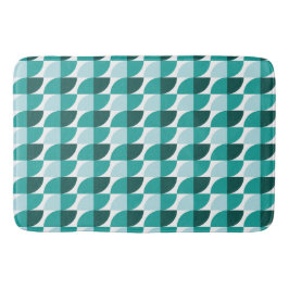 Teal geometric mönster badrumsmatta