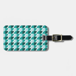 Teal geometric mönster bagagebricka