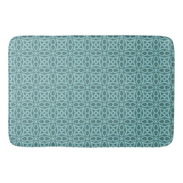 Teal Geometric Mönster Bath Mat Badrumsmatta