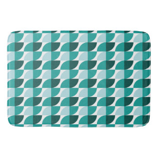 Teal geometric mönster Bath Mat Badrumsmatta