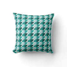 Teal geometric mönster Cushion