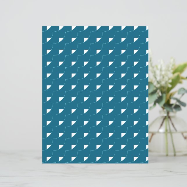 Teal Geometric Scrapbook Paper (Stående Fram)