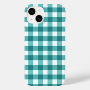 Teal gingham Fodral-Mate iphone case
