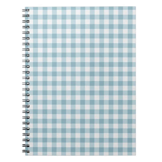 Teal Gingham Play Rand Anteckningsbok (Framsidan)