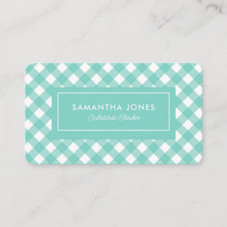 Teal Gingham Play Suppute Teacher Contact Info Visitkort