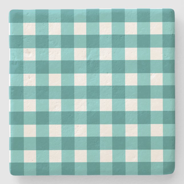 Teal gingham stenunderlägg (Framsidan)
