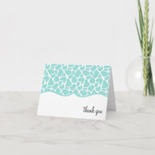 Teal Giraffe Skriv ut Tackkort