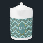 Teal Glitter<br><div class="desc">Vi firar New 2013 färg-trenderna i denna roligt teal zigzag mönster med glatt glitter - vi har lämnat all bilder som används i det här designanpassadet - du kan spela med dem till dina hjärtan innehåll - klicka på orangen 'Anpassa detta' och markera den bild du vill ta bort, ändra...</div>