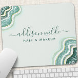 Teal Glitter Agate Geode Luxe Chic Musmatta<br><div class="desc">Teal Glitter Agate Geode Luxe Chic Mouse Pad. Perfekt för konstnärer,  hårstilister,  kosmetologer med mera!</div>