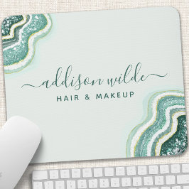 Teal Glitter Agate Geode Luxe Chic Musmatta