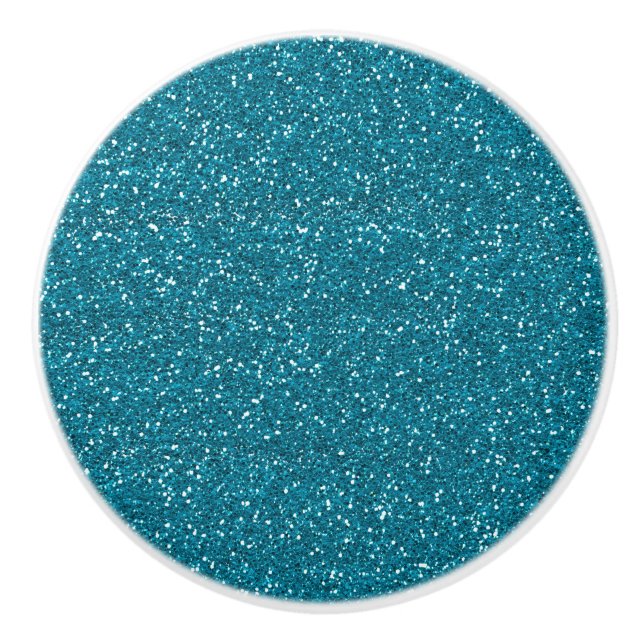 Teal Glitter Effekt Knopp (Framsidan)