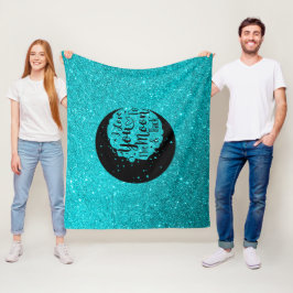 Teal Glitter | I Kärlek till Måne Fleecefilt