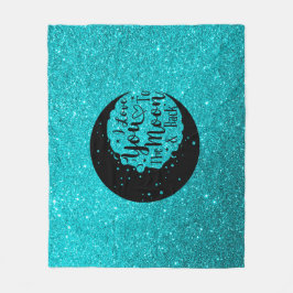 Teal Glitter | I Kärlek till Måne Fleecefilt