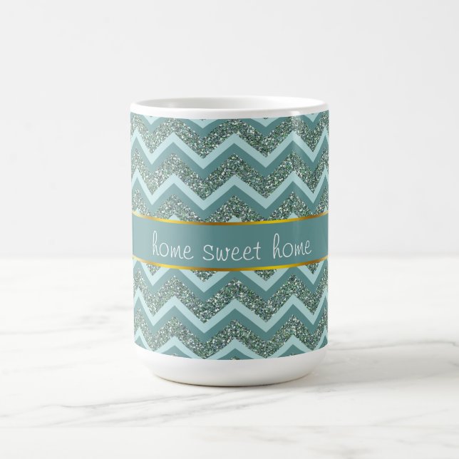 Teal Glitter Kaffemugg (Center)