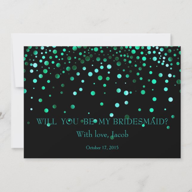 Teal Glitter kommer att bli min inbjudan. Inbjudningar (Framsida)