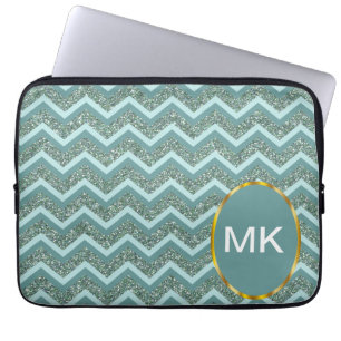 Teal Glitter Laptop Fodral