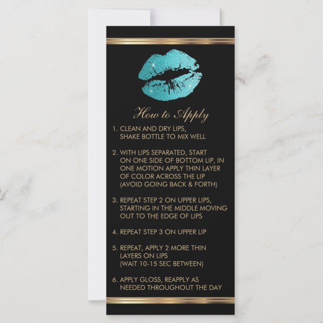 Teal Glitter Lipense Senegence Instructions (Framsida)
