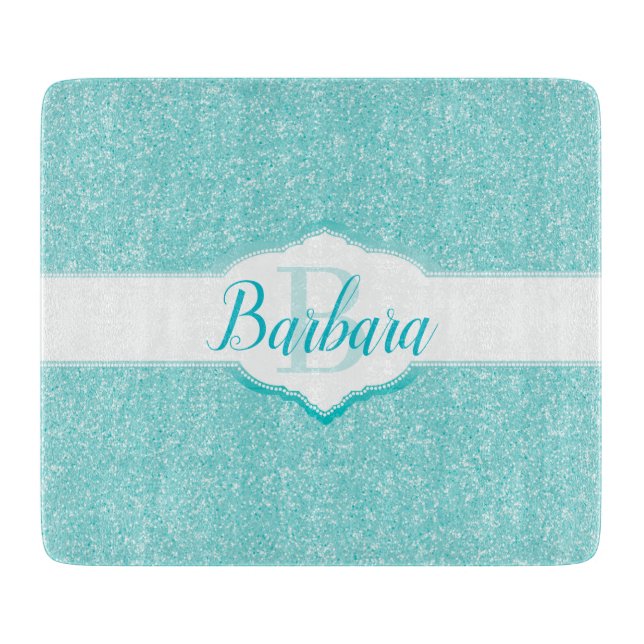 Teal Glitter Monogram (Framsidan)